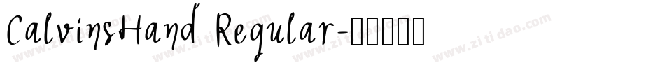 CalvinsHand Regular字体转换